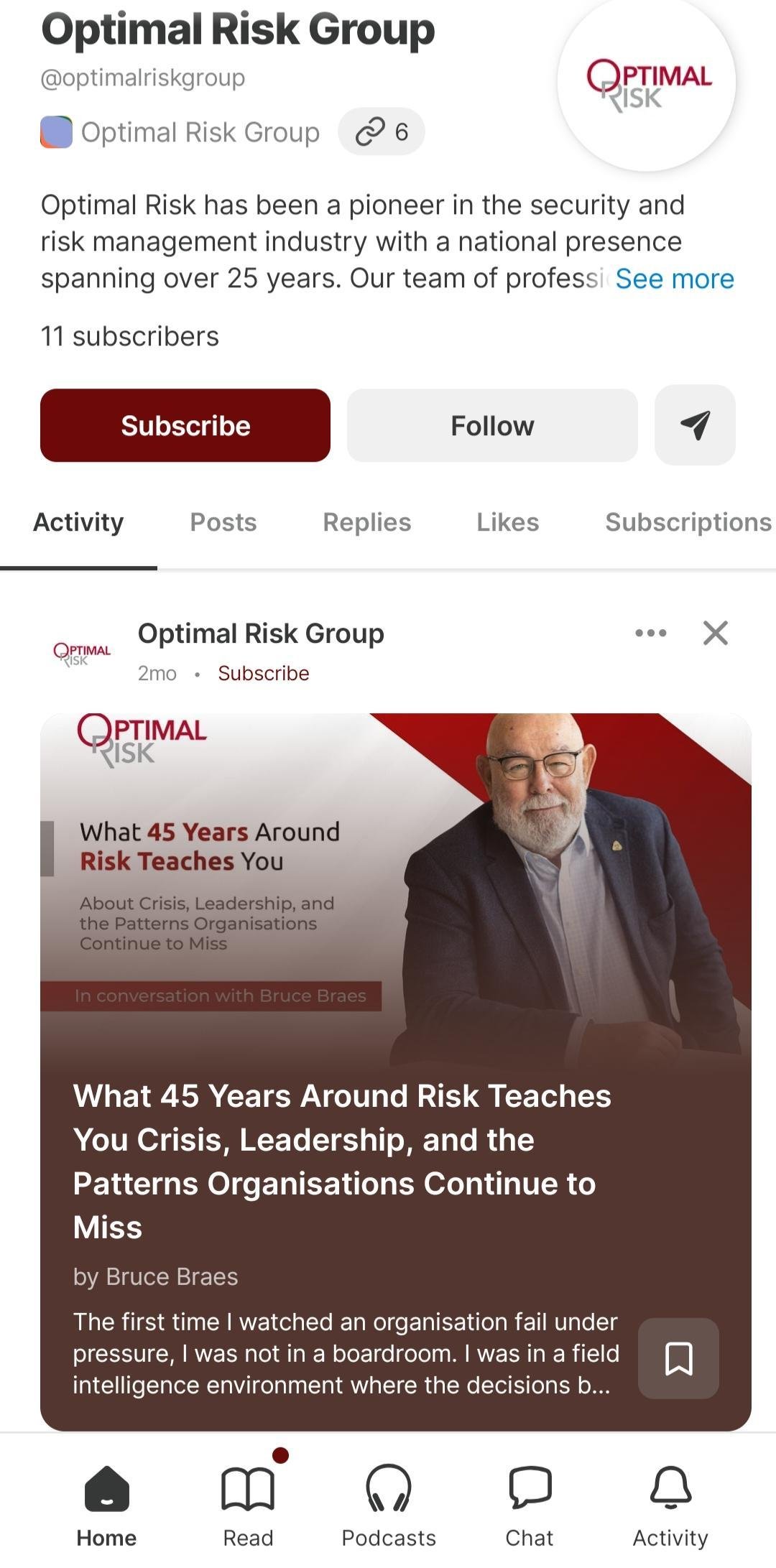 Media visibility feature